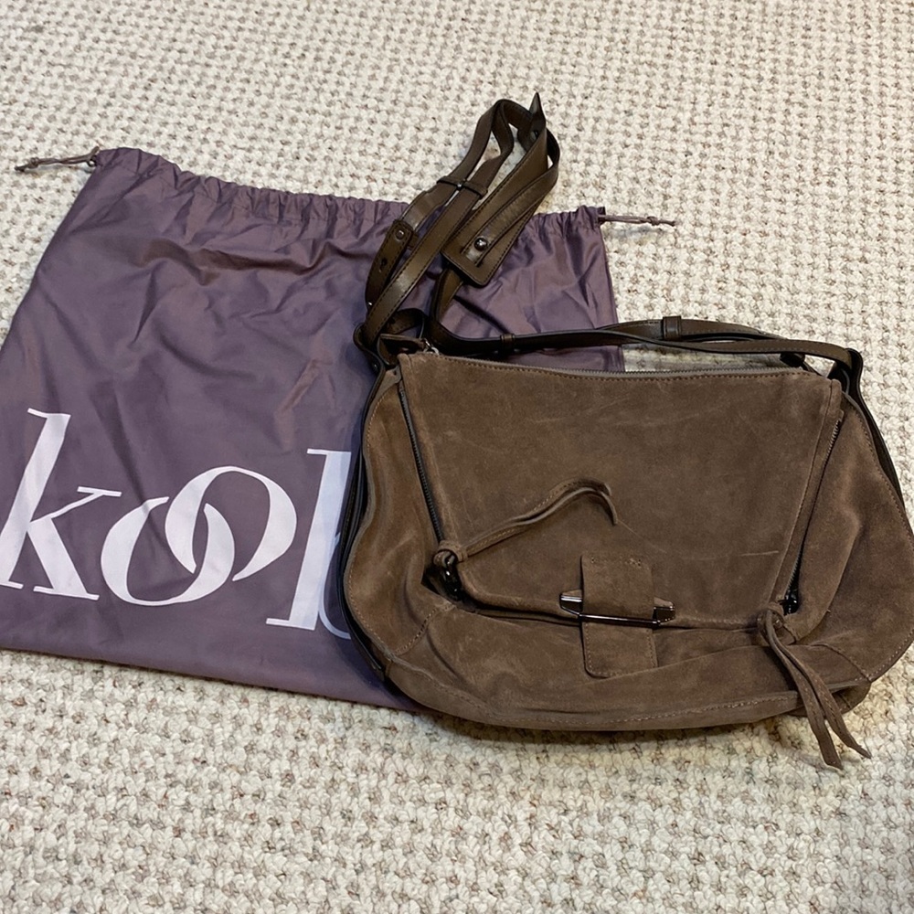 EUC KOOBA Leather Brown Suede Handbag